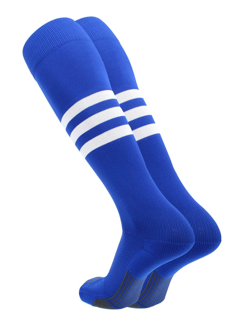 TCK Performance Baseball/Softball Socks (Royal/White, Large) - Image 1
